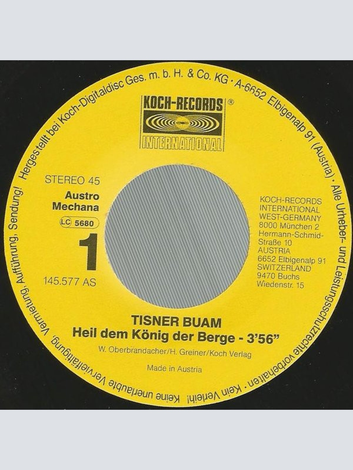 Vinyl / Tisner Buam - Heil Dem König Der Berge