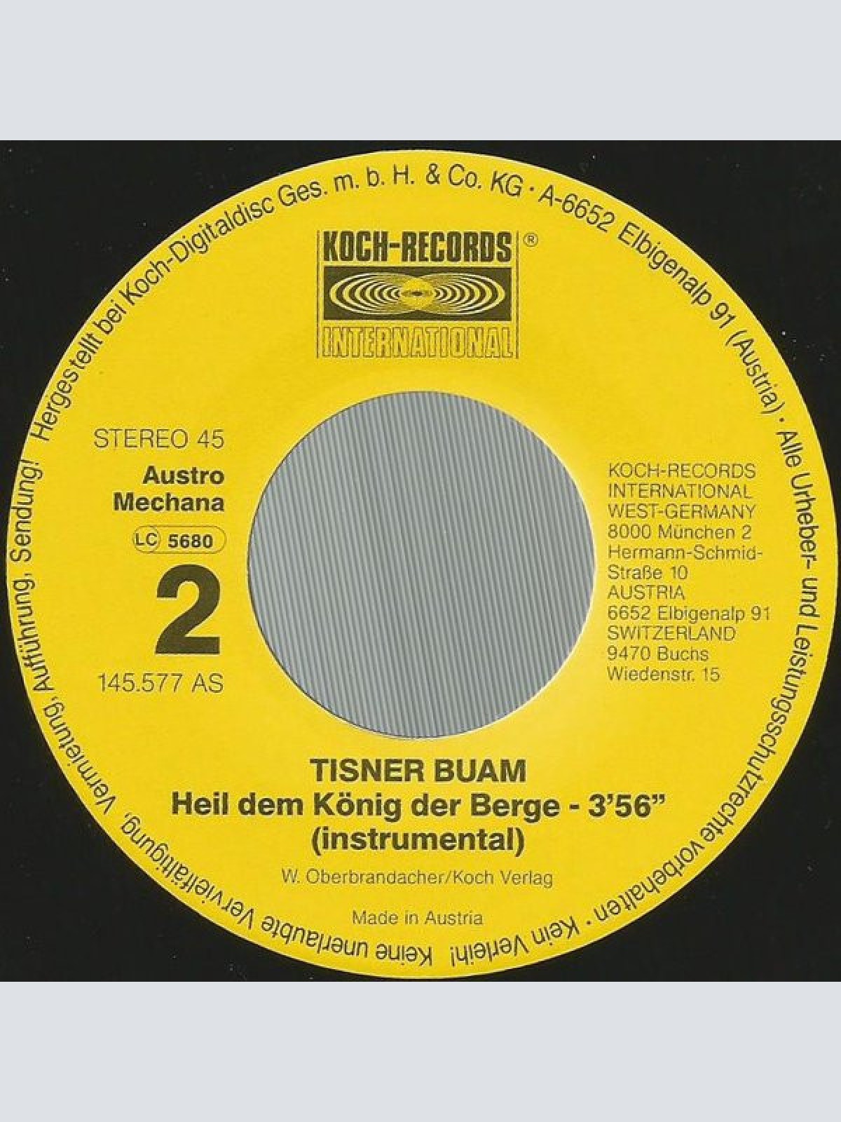 Vinyl / Tisner Buam - Heil Dem König Der Berge