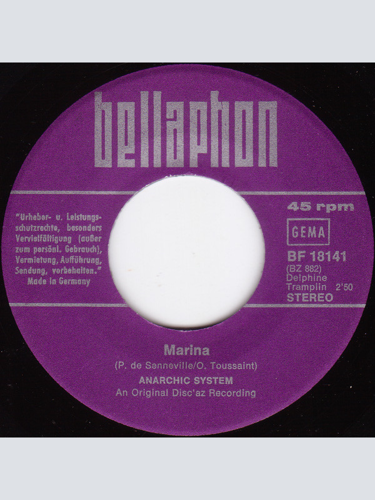 Vinyl / Anarchic System - Carmen Brasilia (Version Originale)