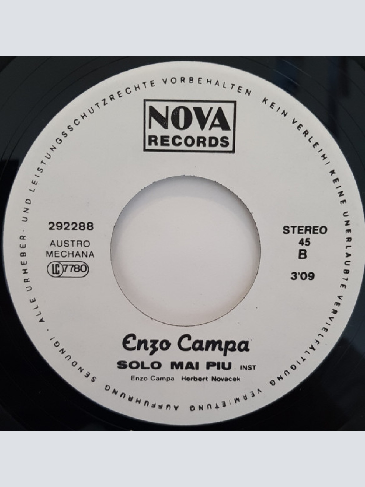 Vinyl / Enzo Campa - Solo Mai Piu