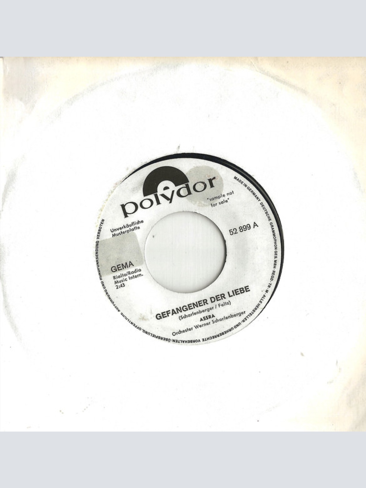 Vinyl / Assra - Gefangener Der Liebe