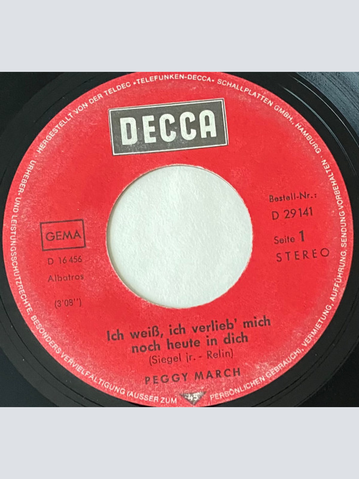 Vinyl / Peggy March - Ich Weiß Ich Verlieb Mich Noch Heute In Dich