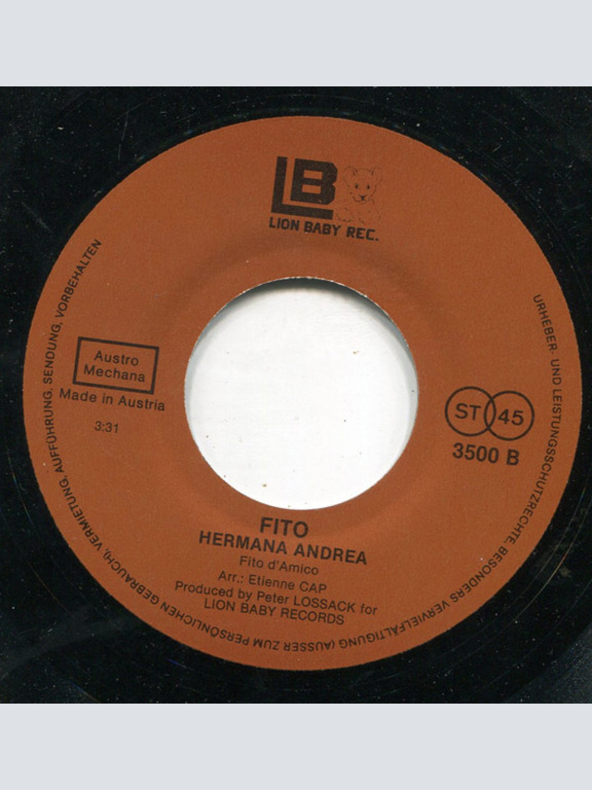 Vinyl / Fito* - El Merengue De Gerard / Hermana Andrea