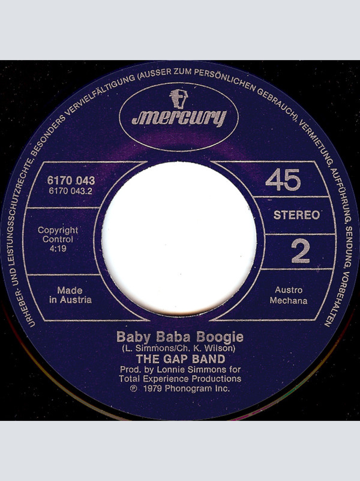 Vinyl / The Gap Band - Burn Rubber