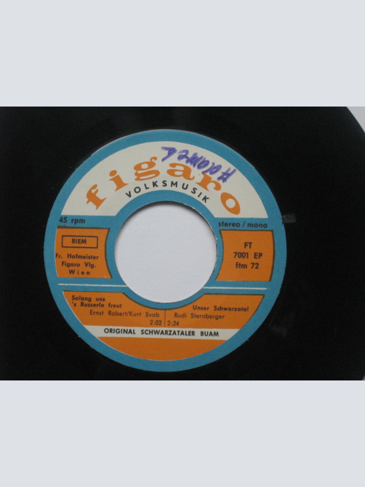 Vinyl / Die Original Schwarzataler Buam - Wenn die Luft zum schneid´n is´