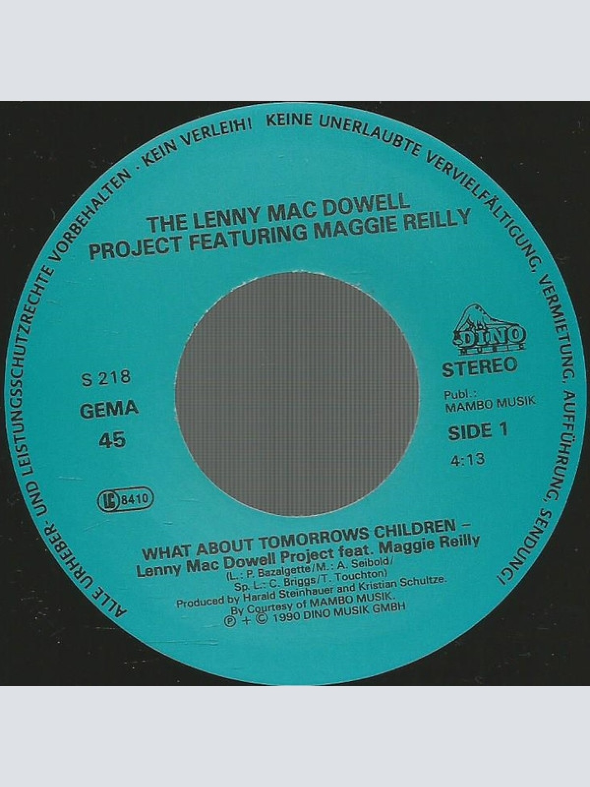 Vinyl / The Lenny MacDowell Project* Featuring Maggie Reilly - What About Tomorrows Children
