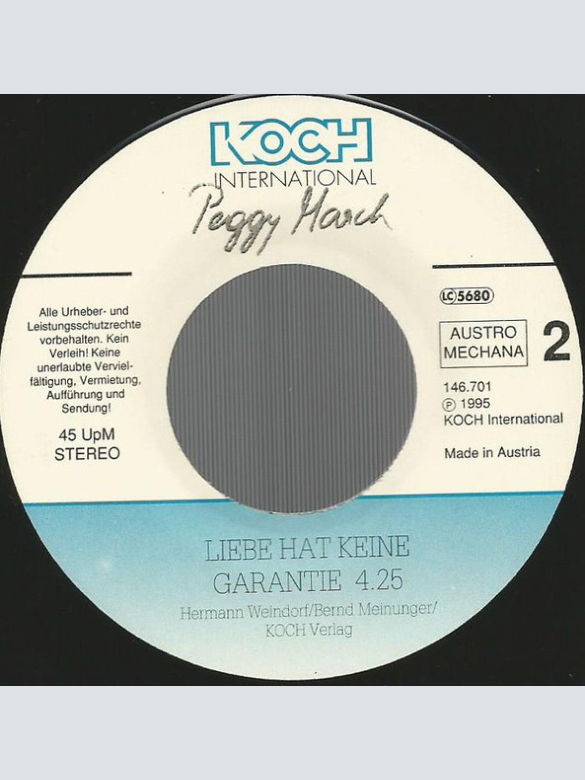 Vinyl / Peggy March - Und Auf Einmal Ist Er Frei