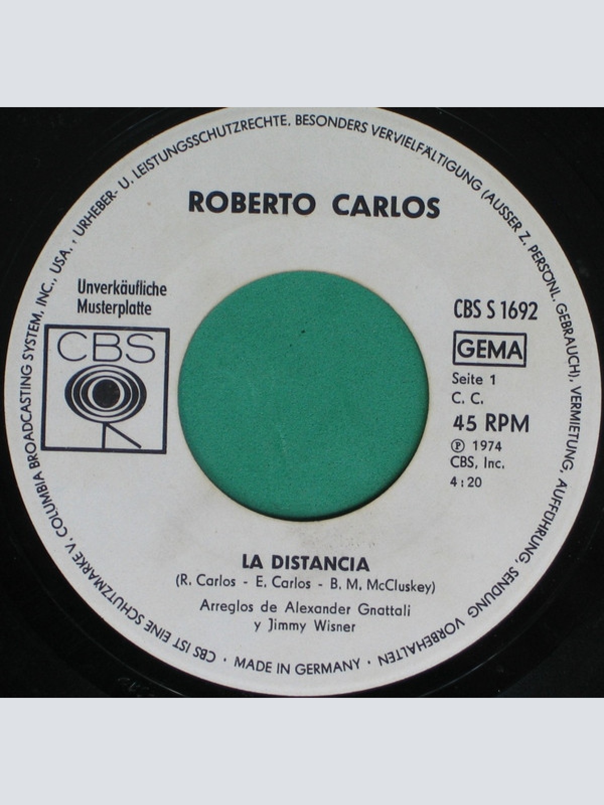 Vinyl / Roberto Carlos - La Distancia