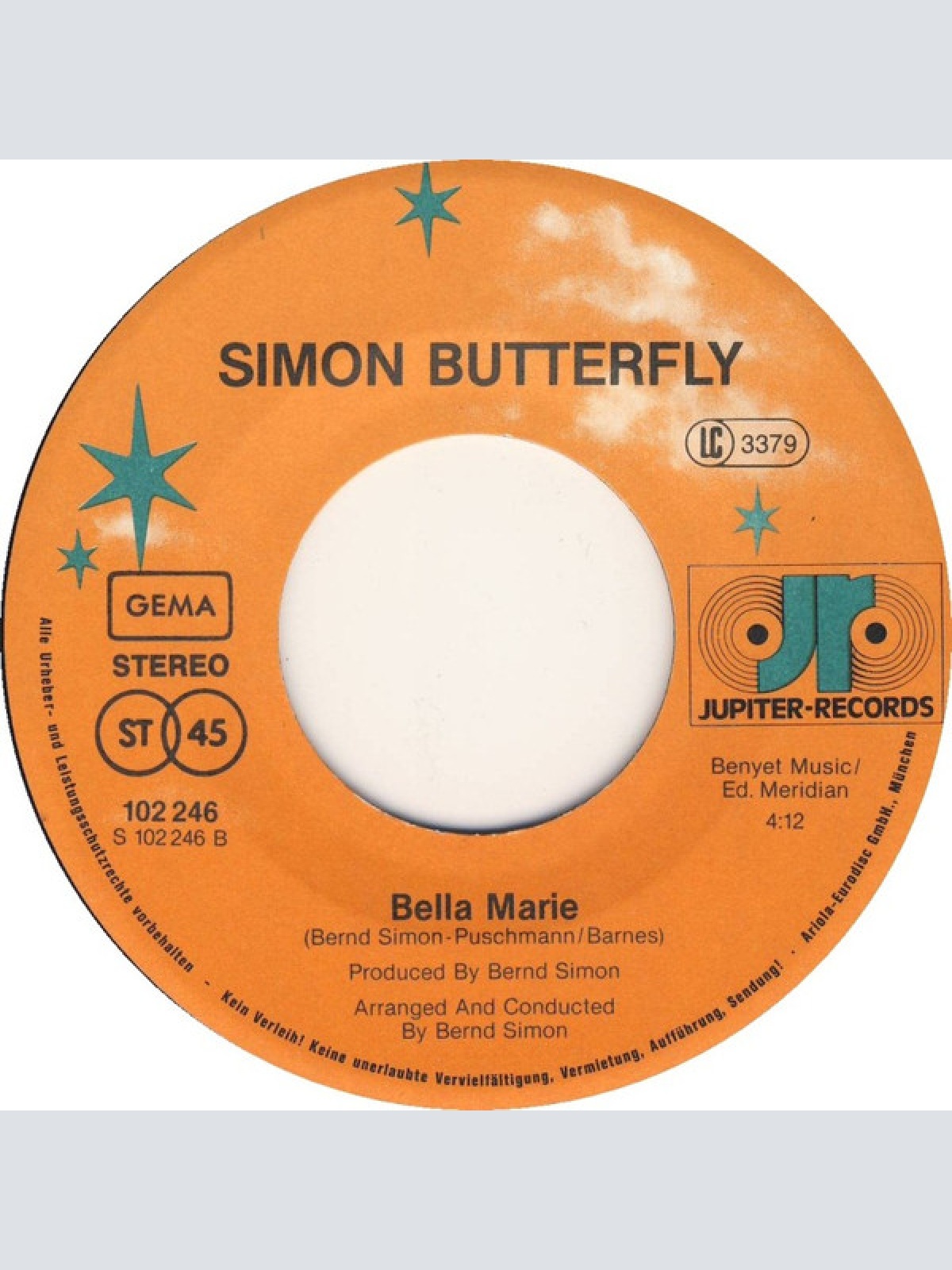 Vinyl / Simon Butterfly - Rain, Rain, Rain