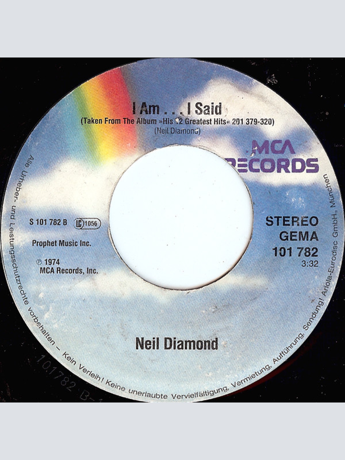 Vinyl / Neil Diamond - Song Sung Blue / I Am... I Said