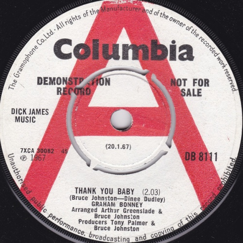Vinyl / Graham Bonney - Thank You Baby