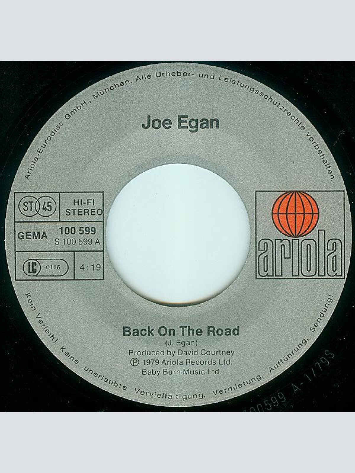 Vinyl / Joe Egan - Back On The Road