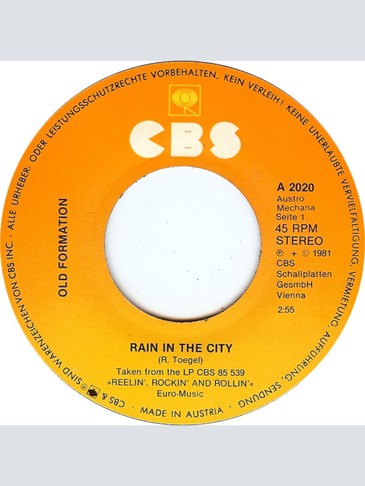Vinyl / Old Formation - Rain In The City / Bip Bop Boom