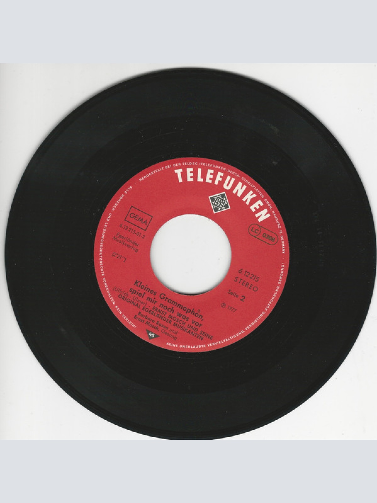 Vinyl / Ernst Mosch Und Seine Original Egerländer Musikanten - Tschingsda Und Bumsda...