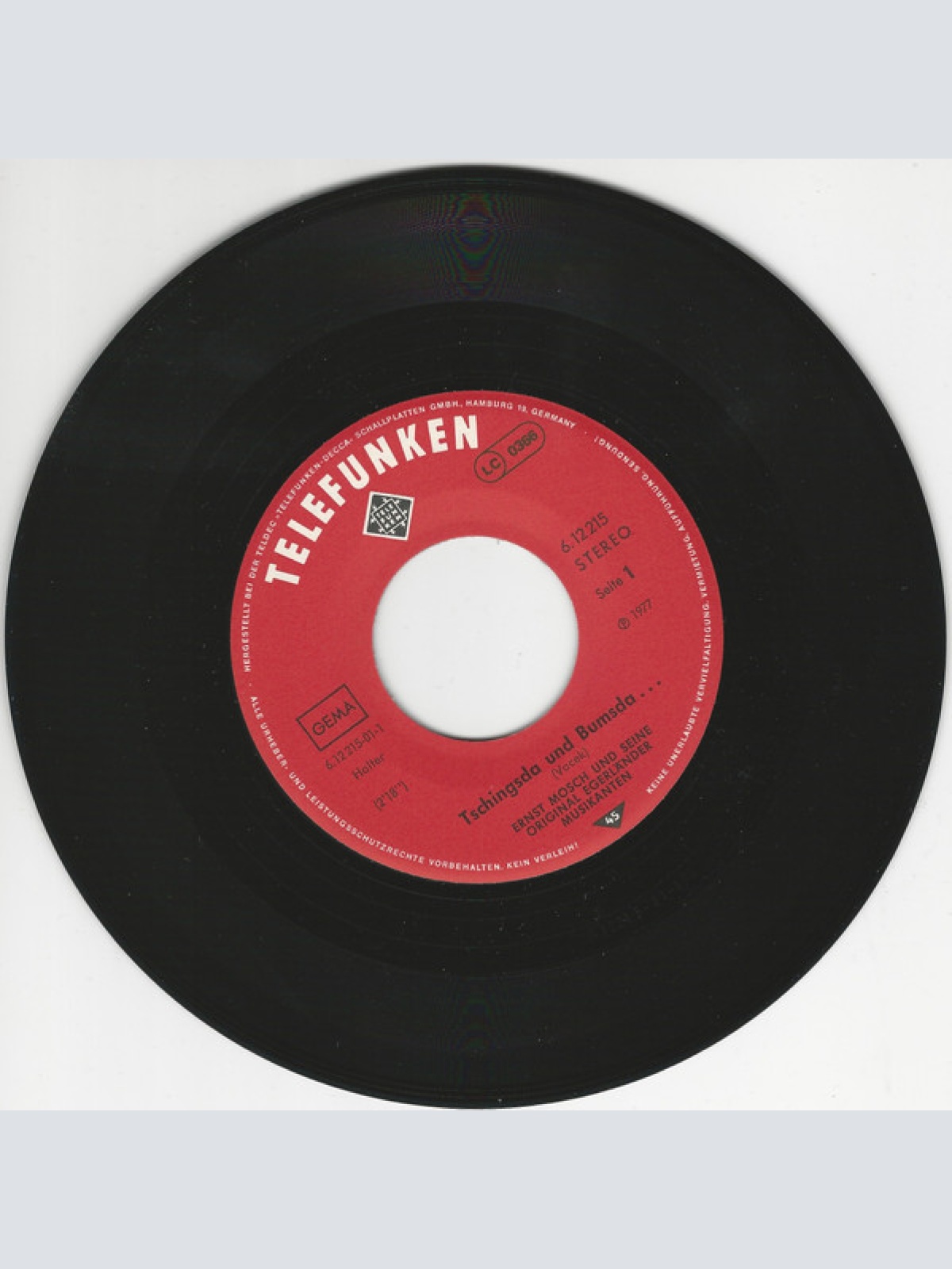 Vinyl / Ernst Mosch Und Seine Original Egerländer Musikanten - Tschingsda Und Bumsda...