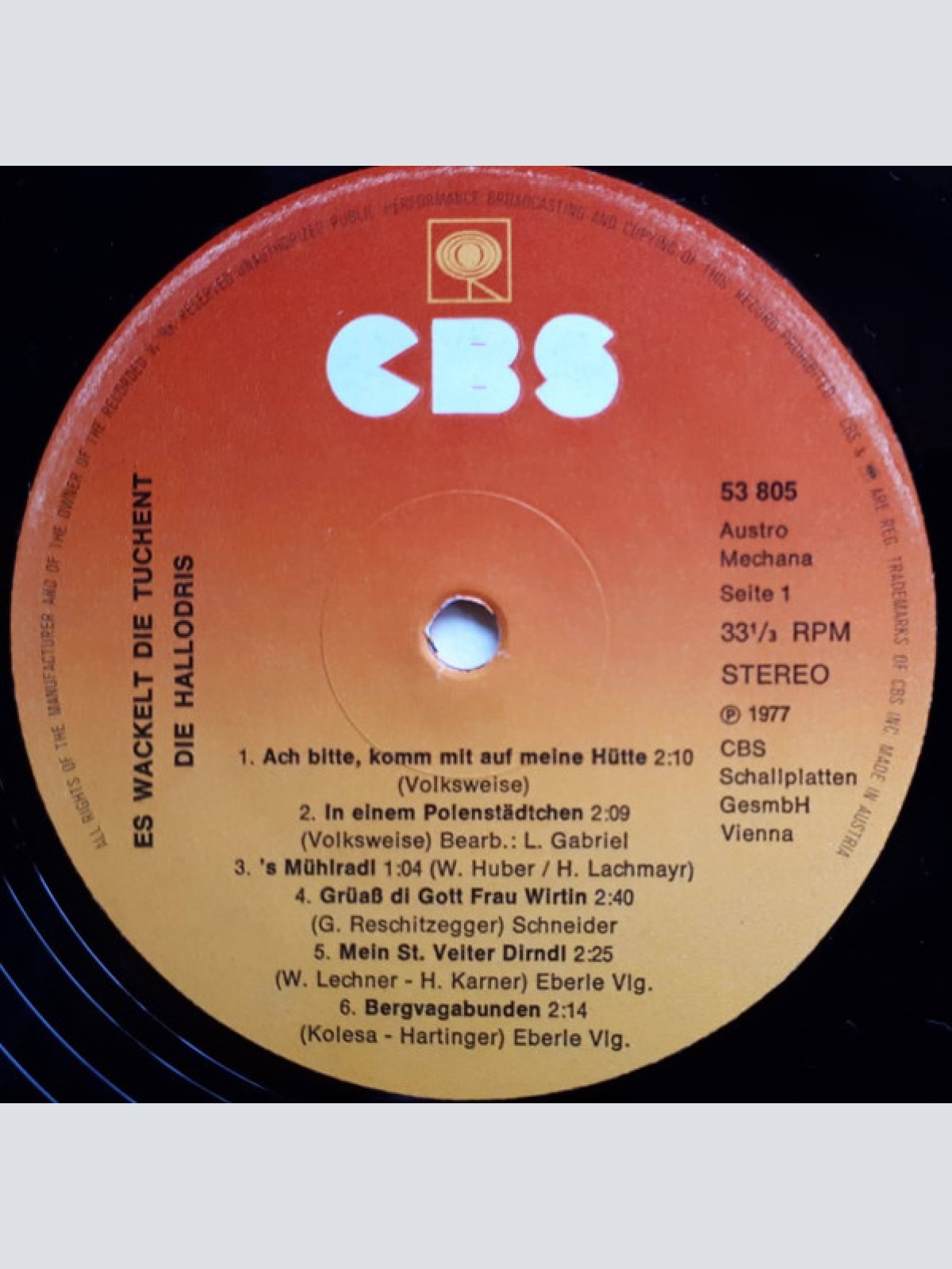 Vinyl / Die Hallodris - Es Wackelt Die Tuchent