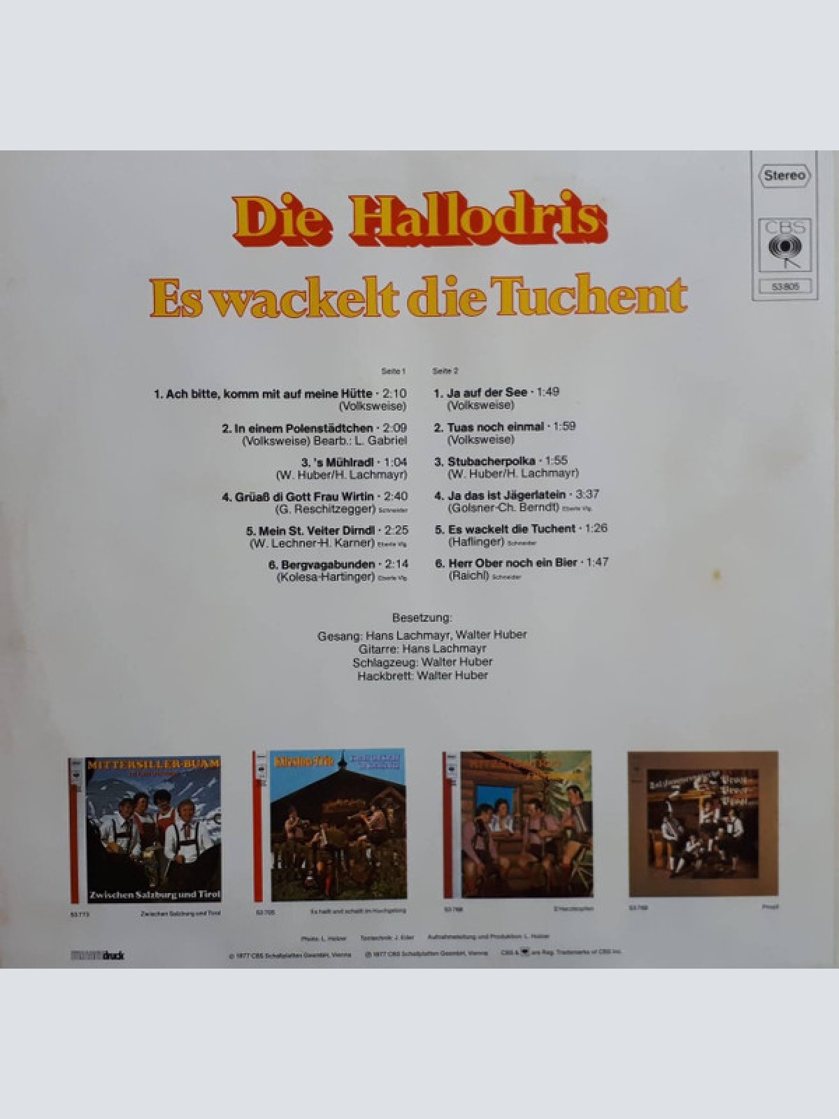 Vinyl / Die Hallodris - Es Wackelt Die Tuchent
