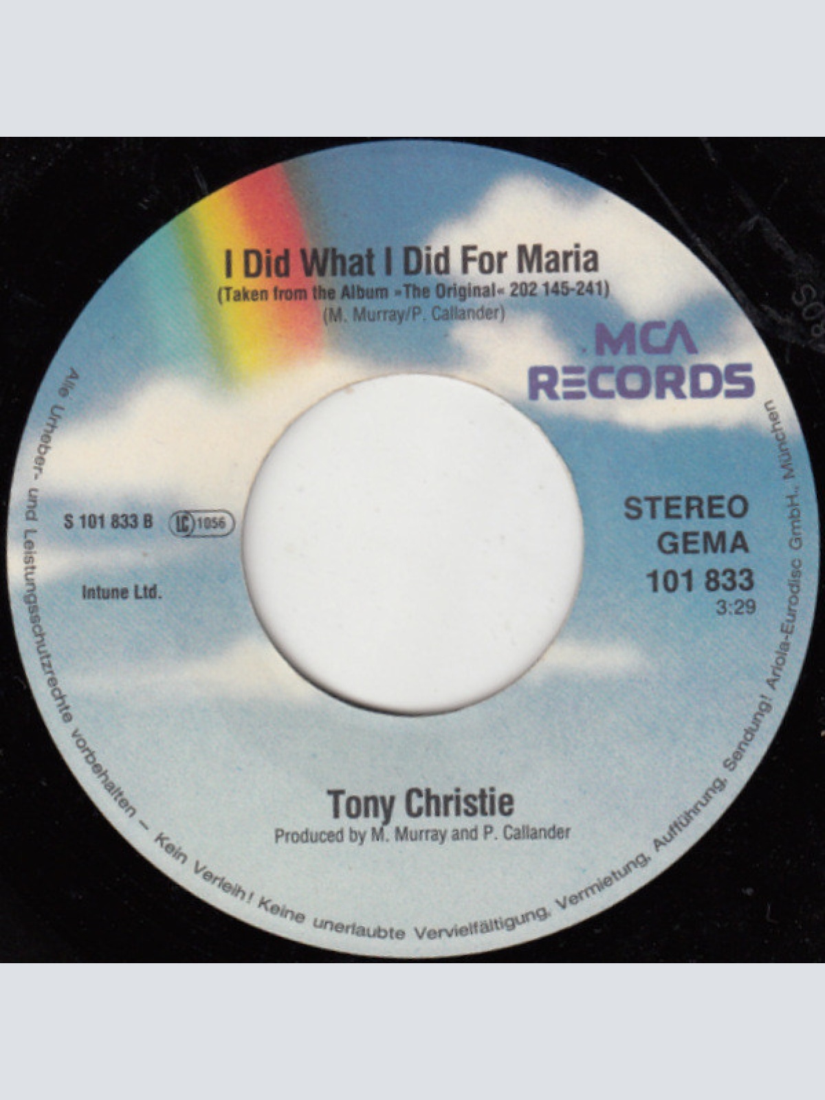 Vinyl / Tony Christie - (Is This The Way To) Amarillo / I Did What I Did For Maria
