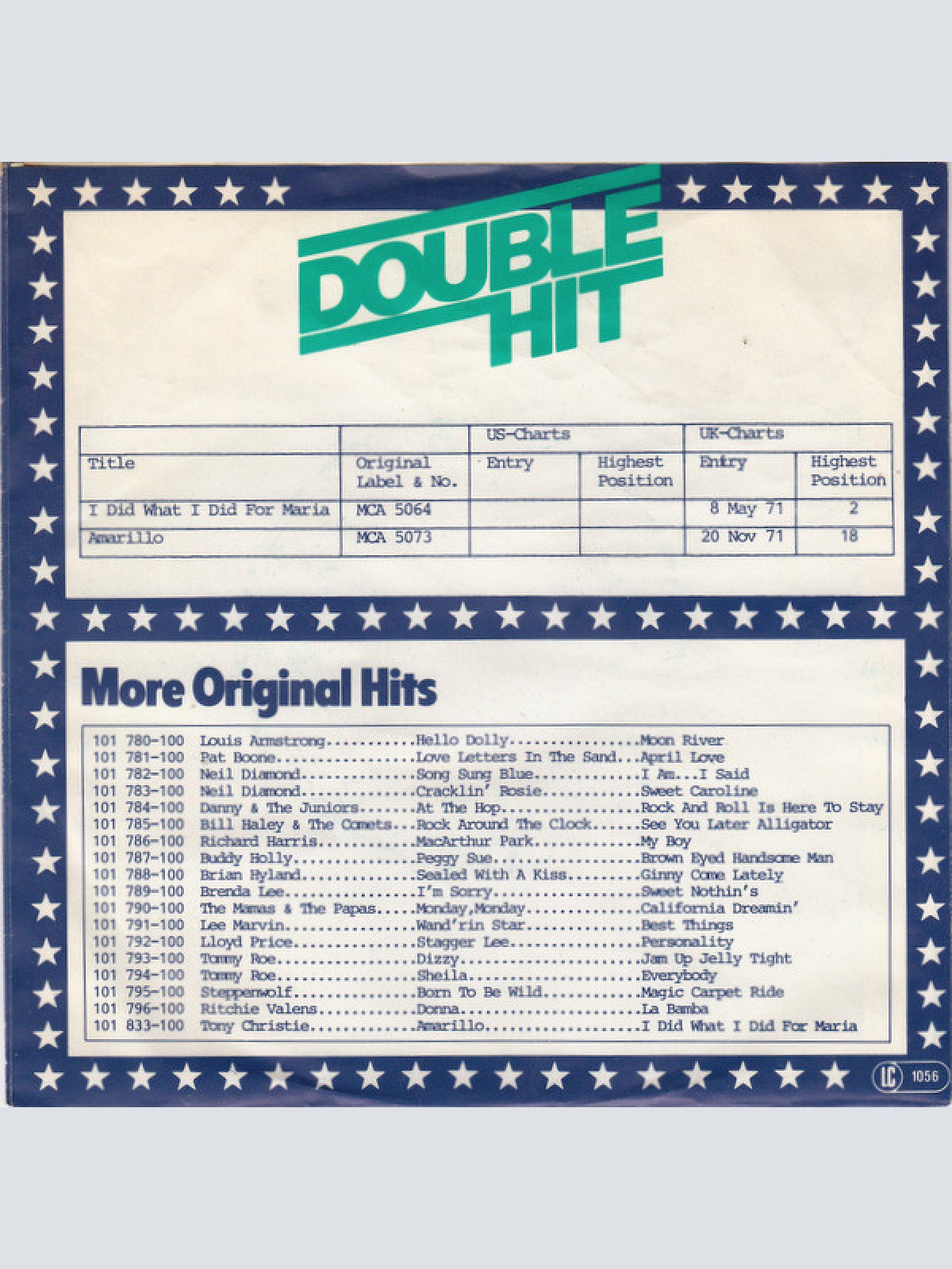 Vinyl / Tony Christie - (Is This The Way To) Amarillo / I Did What I Did For Maria