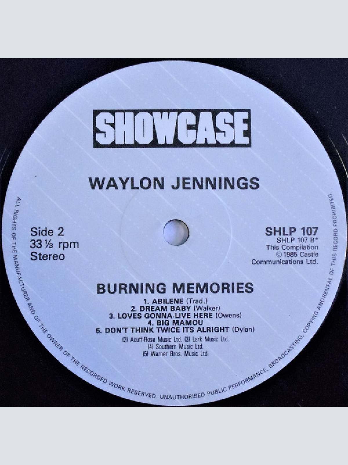 Vinyl / Waylon Jennings - Burning Memories