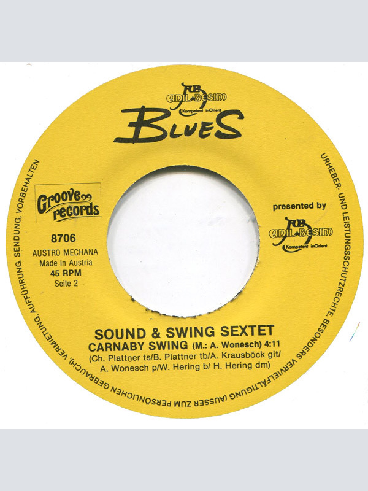 Vinyl / Sound & Swing Sextet - Adil Besim Blues