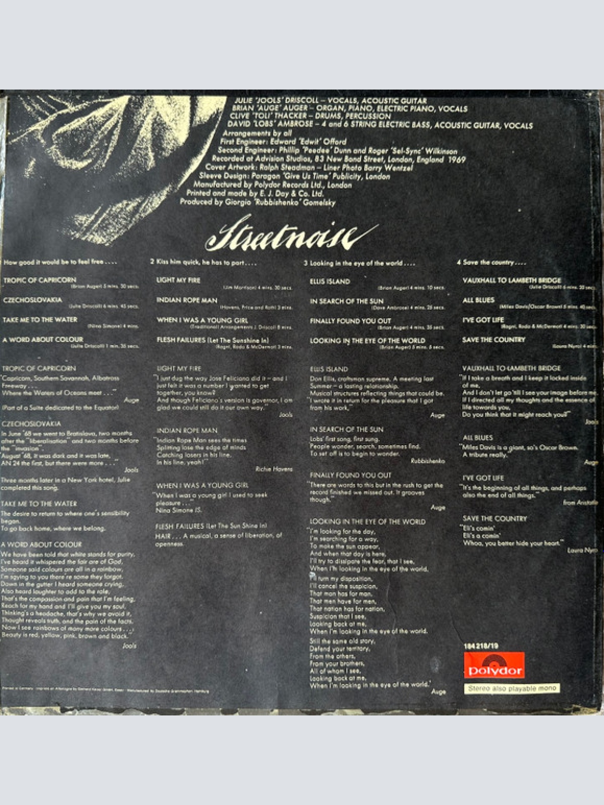 Vinyl / Julie Driscoll, Brian Auger & The Trinity - Streetnoise