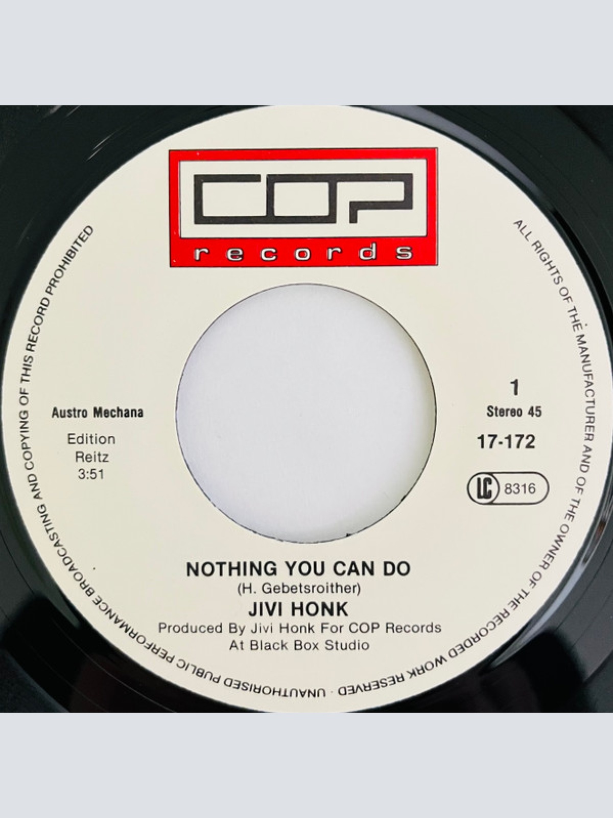 Vinyl / Jivi Honk - Nothing You Can Do