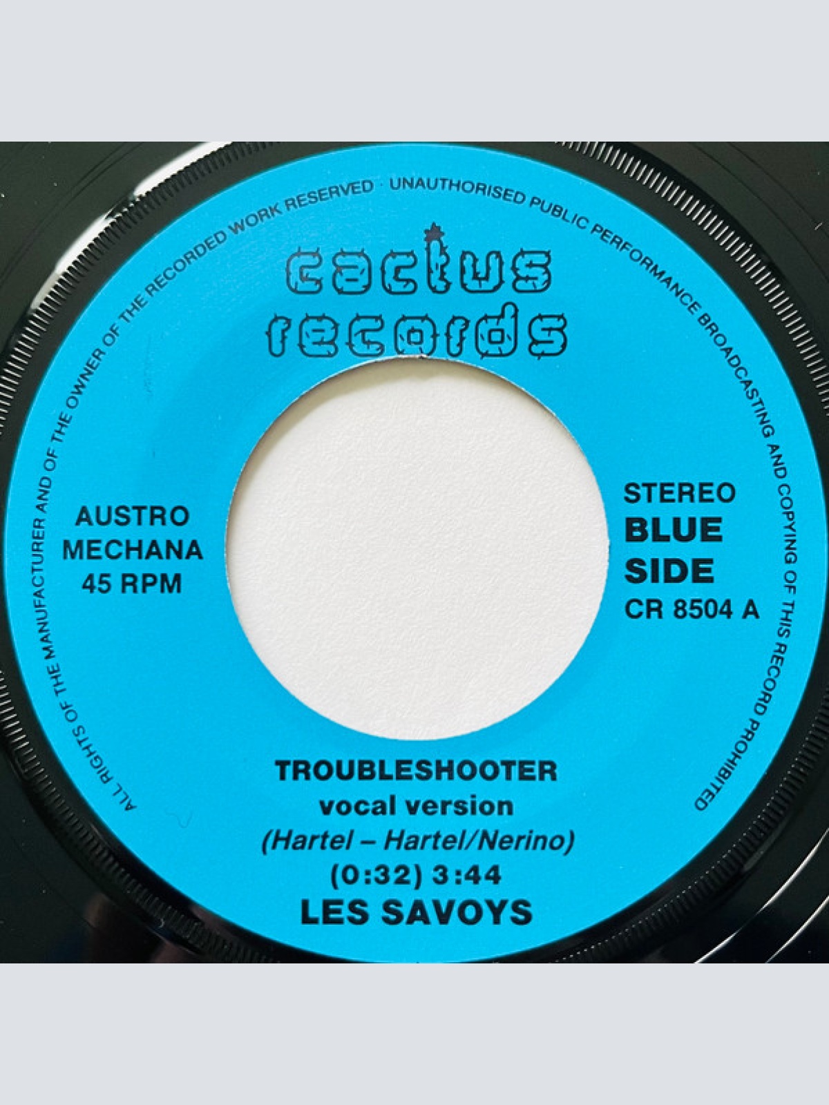 Vinyl / Les Savoys - Troubleshooter