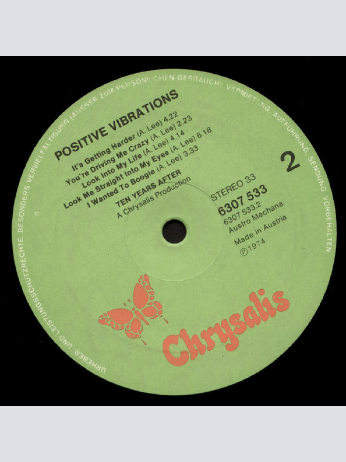 Vinyl / Ten Years After - Positive Vibrations