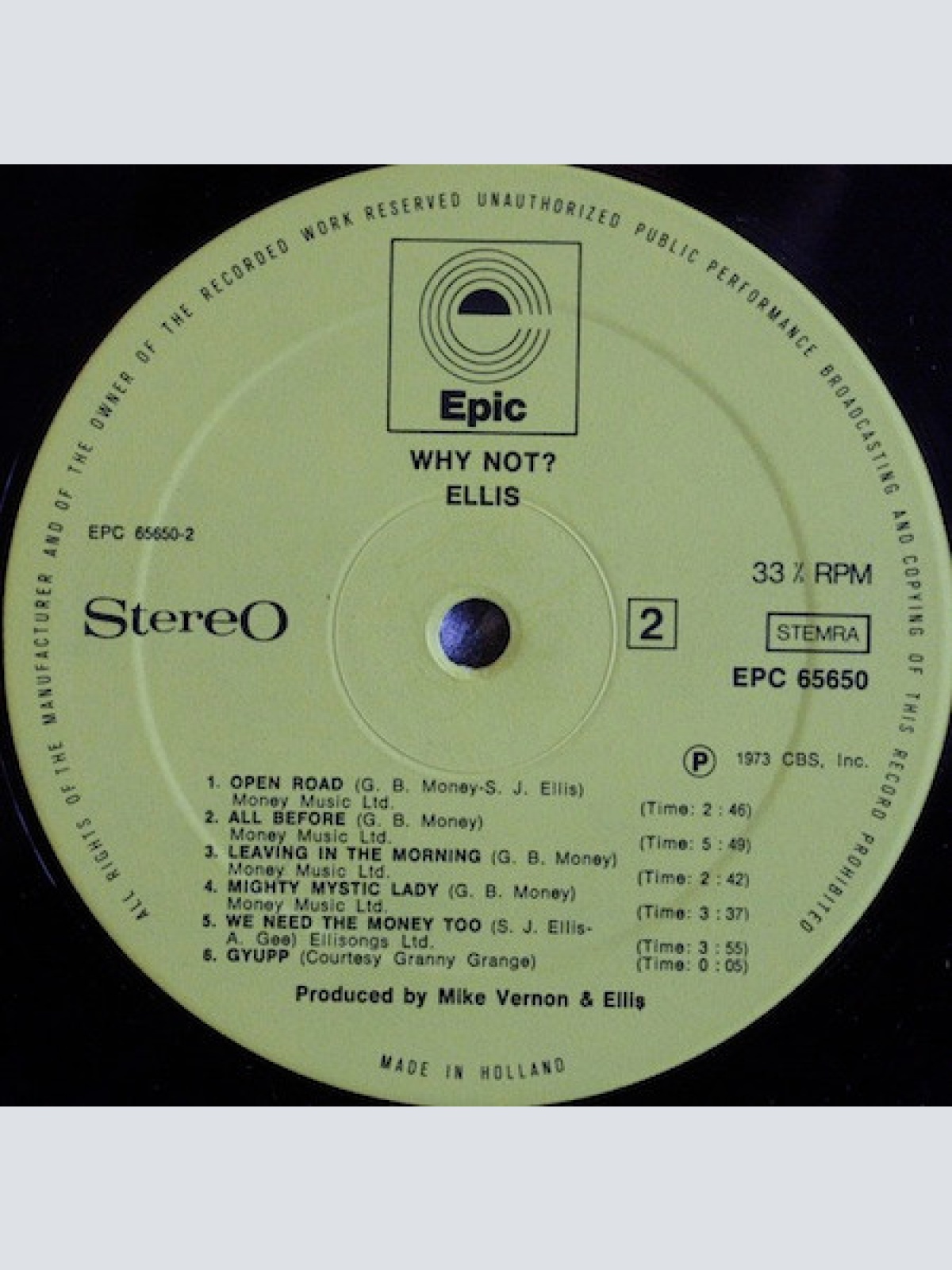 Vinyl / Ellis (6) - Why Not?