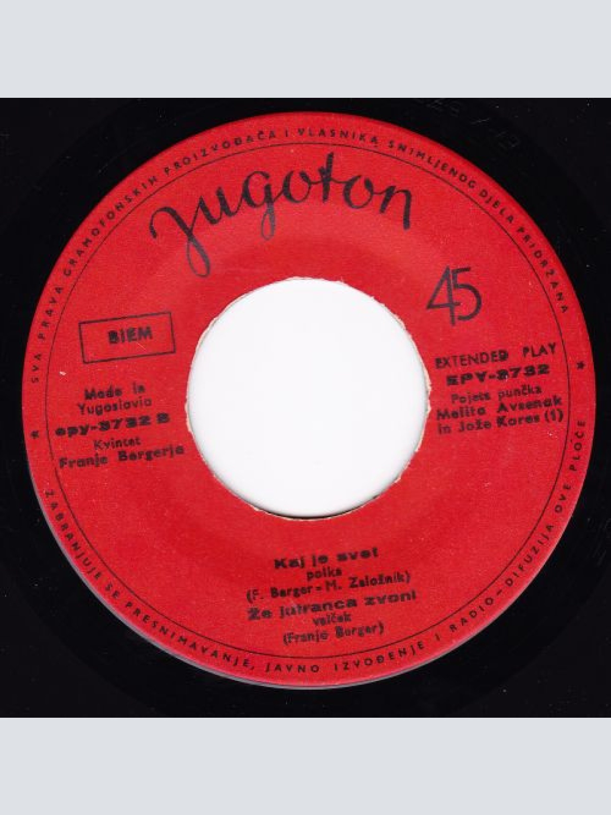 Vinyl / Melita Avsenak - Očkov Praznik