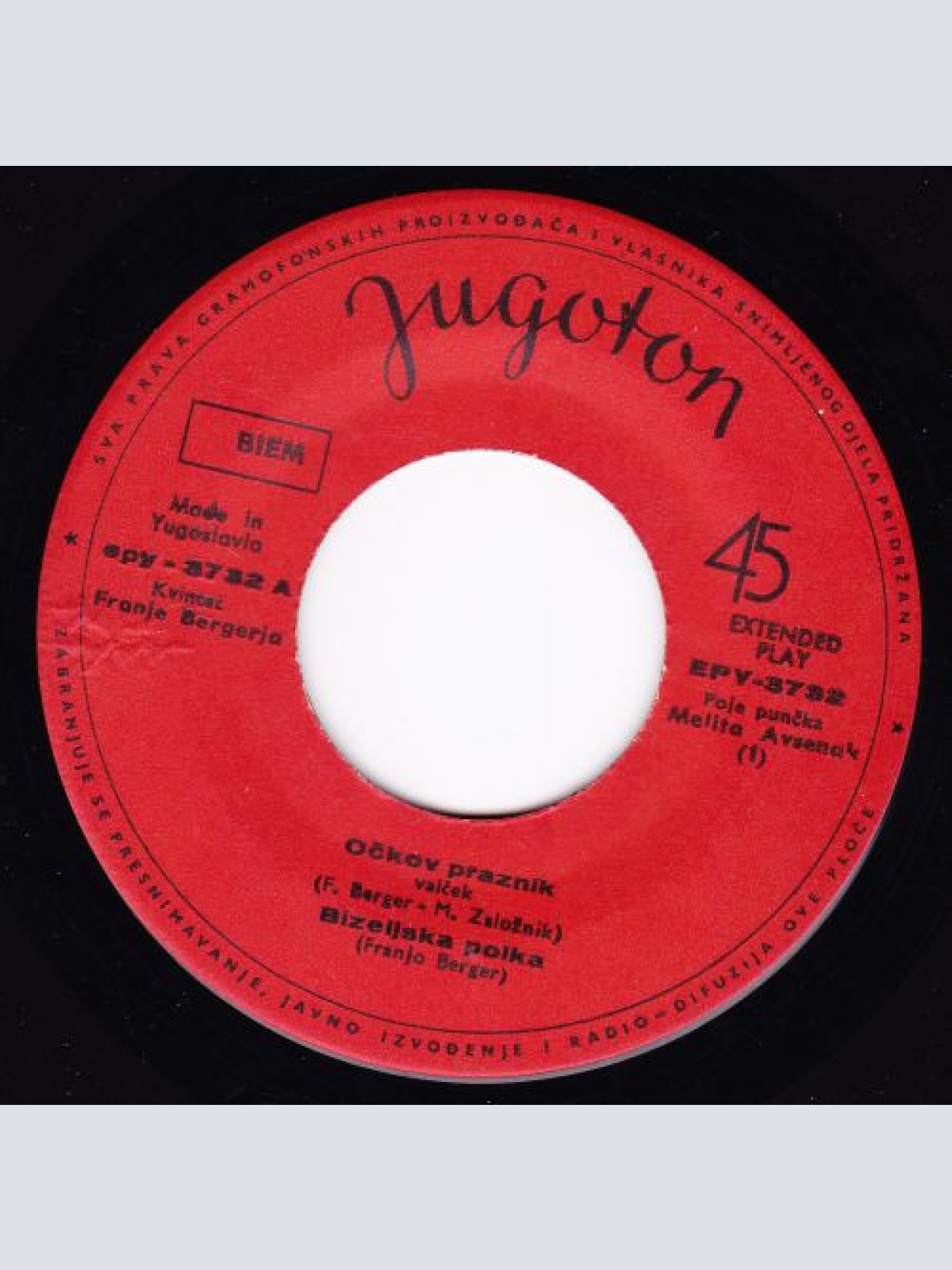 Vinyl / Melita Avsenak - Očkov Praznik