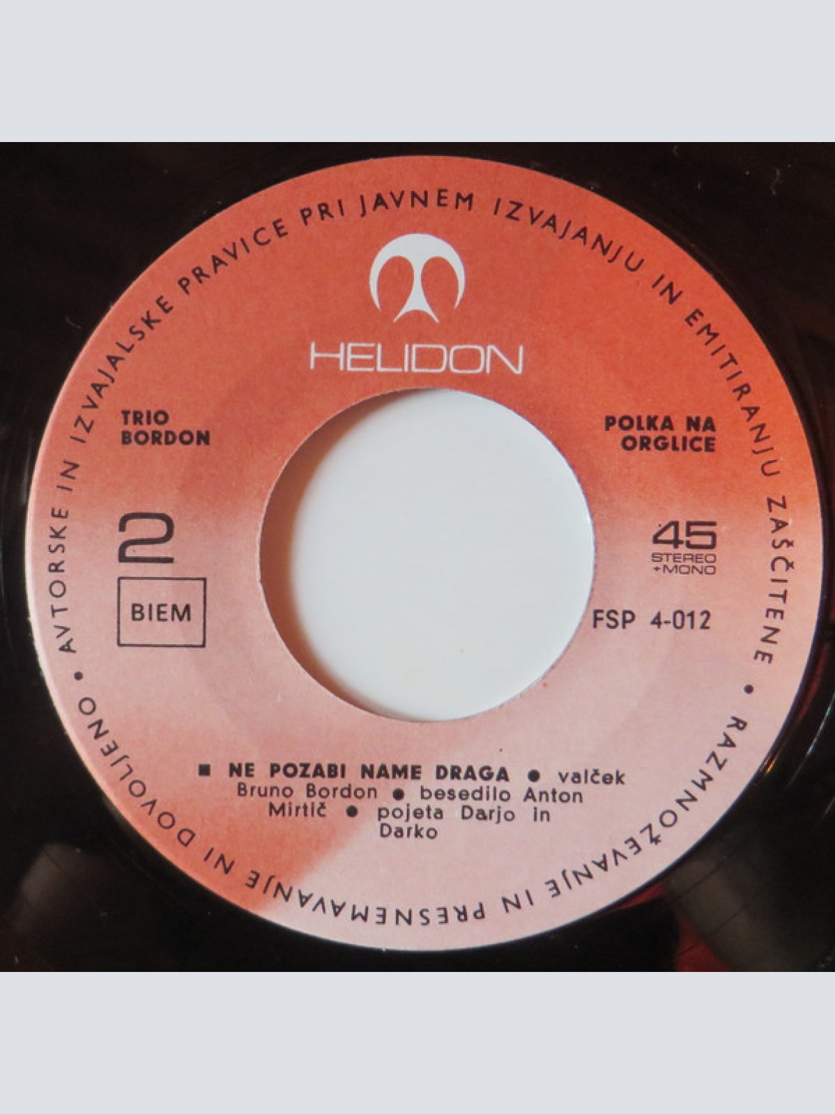 Vinyl / Trio Bordon - Polka Na Orglice