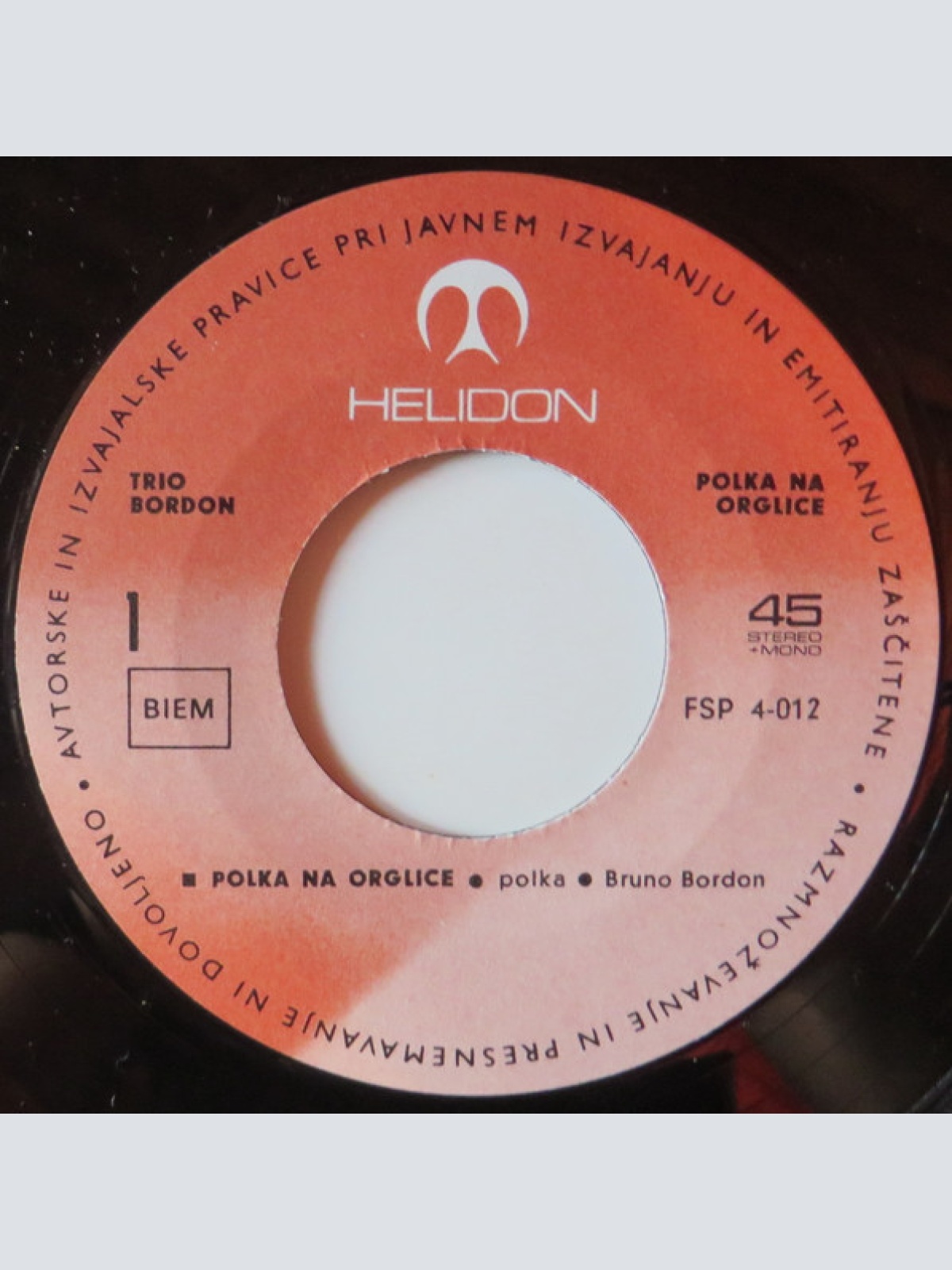 Vinyl / Trio Bordon - Polka Na Orglice