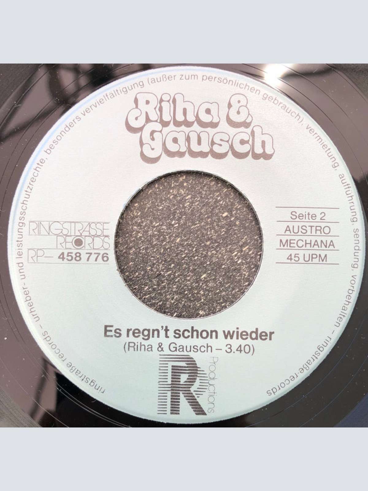 Vinyl / Riha & Gausch - Freitag Is' Mein Tag / Es Regn't Schon Wieder