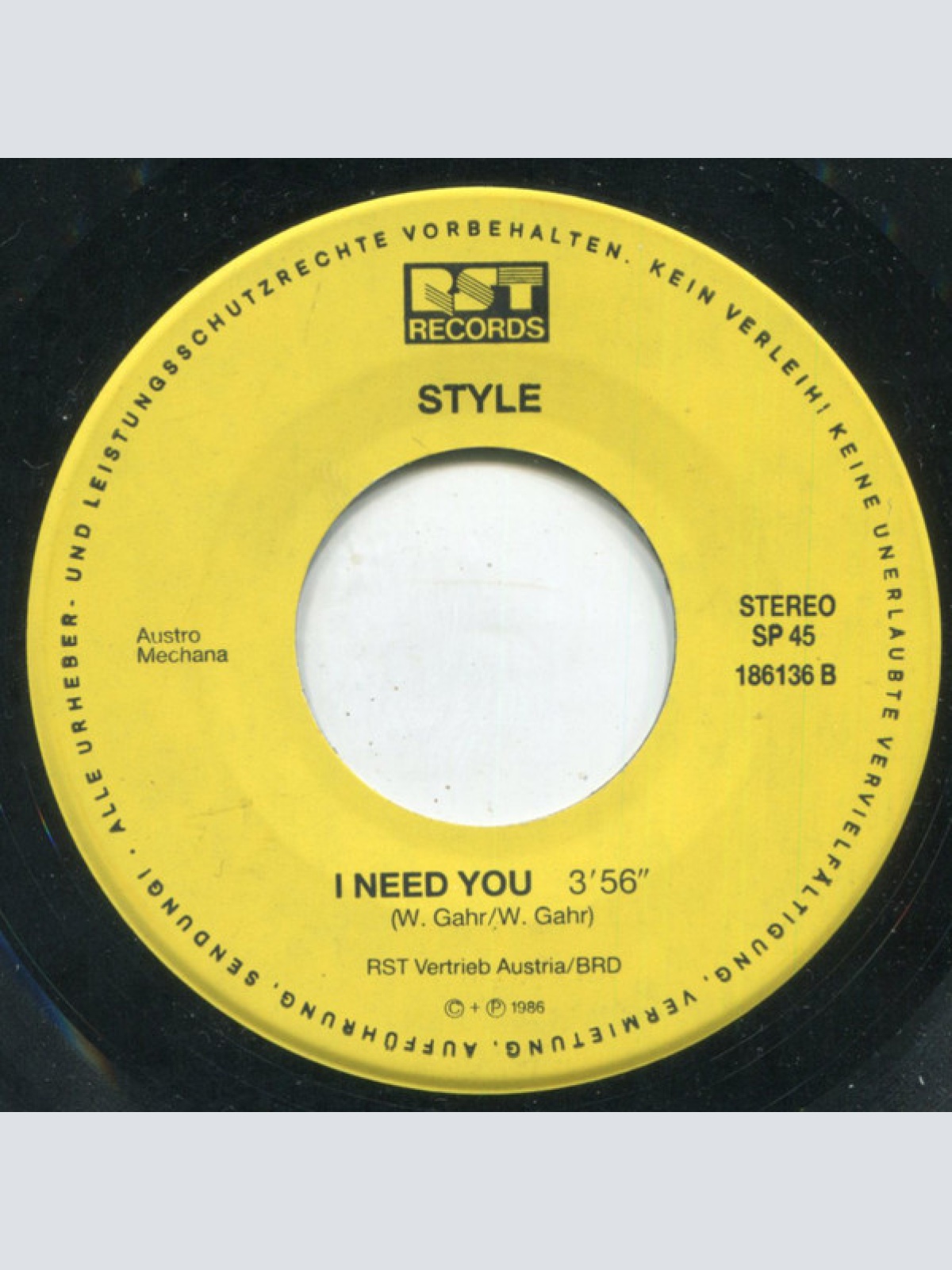 Vinyl / Style (15) - I've Been Watching You / I Need You