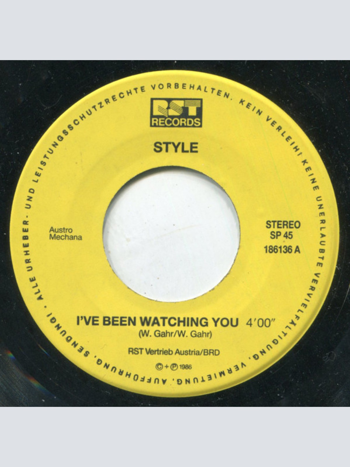 Vinyl / Style (15) - I've Been Watching You / I Need You
