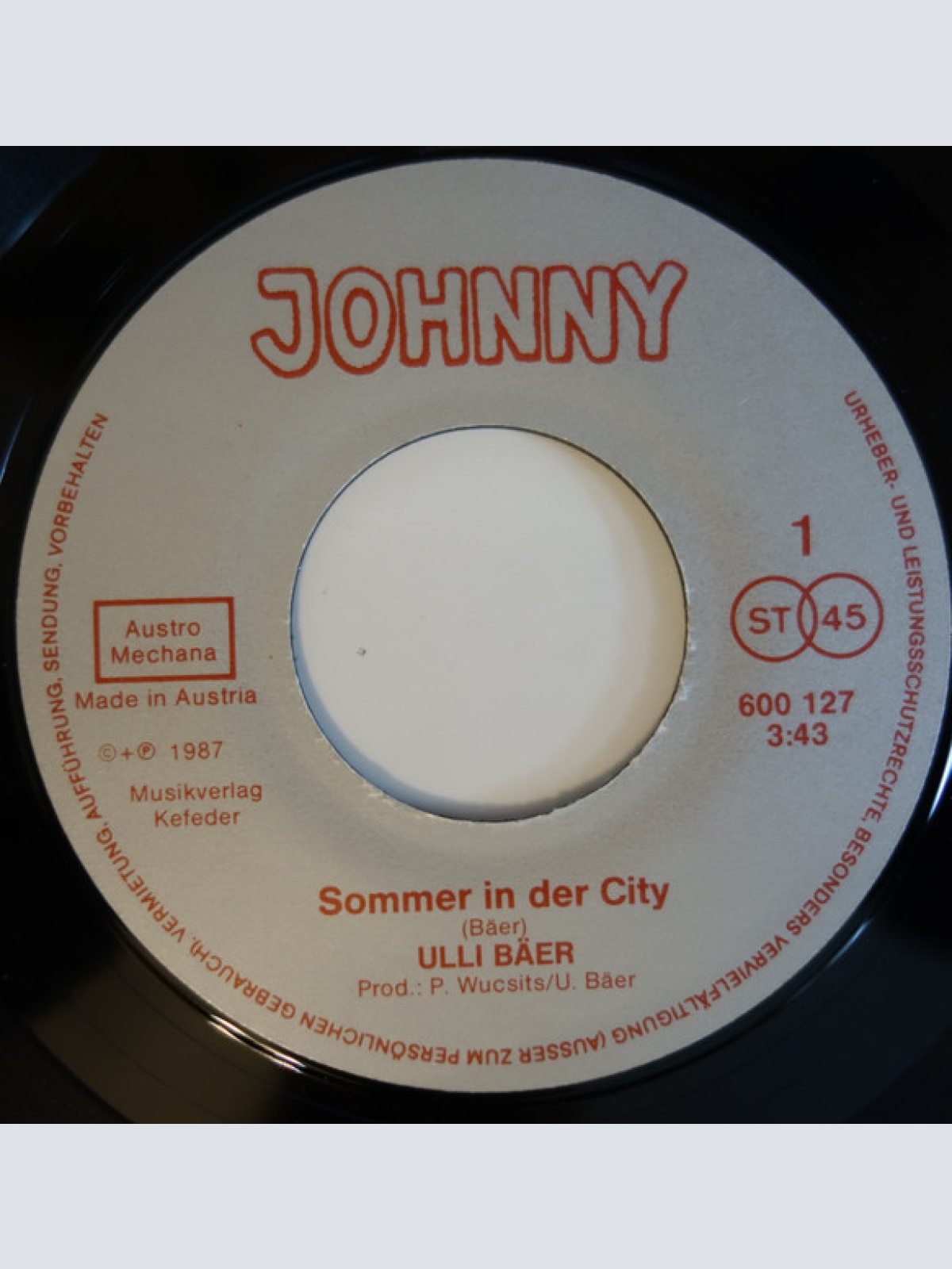 Vinyl / Ulli Bäer - Sommer In Der City