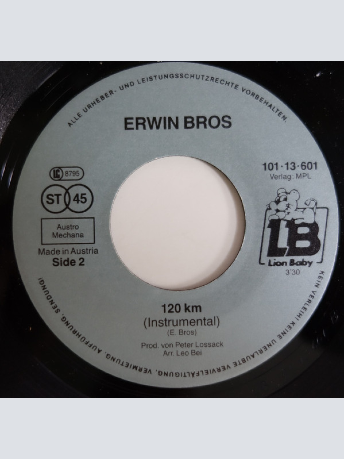 Vinyl / Erwin Bros - 120 Km (Samma Ausanand)