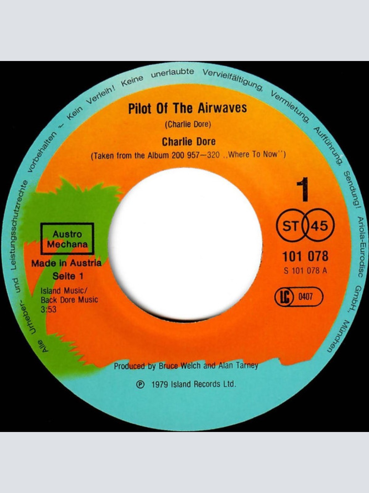 Vinyl / Charlie Dore - Pilot Of The Airwaves