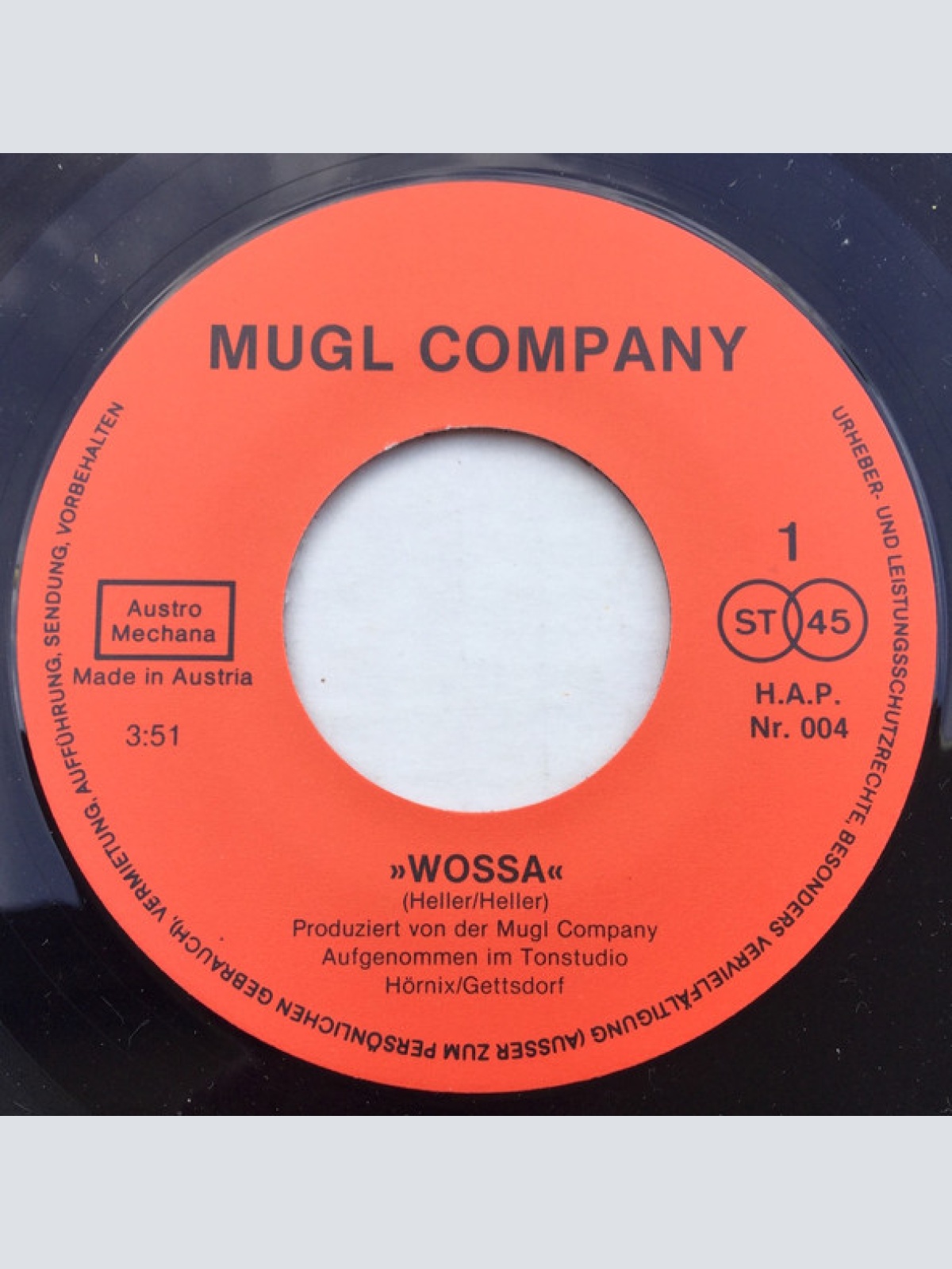 Vinyl / Mugl-Company* - Wossa