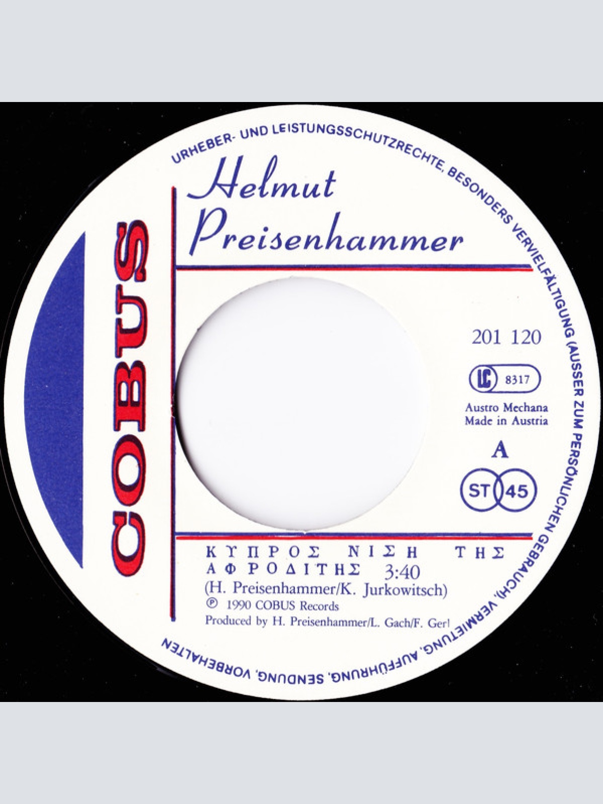 Vinyl / Helmut Preisenhammer - Zypern Insel Der Aphrodite