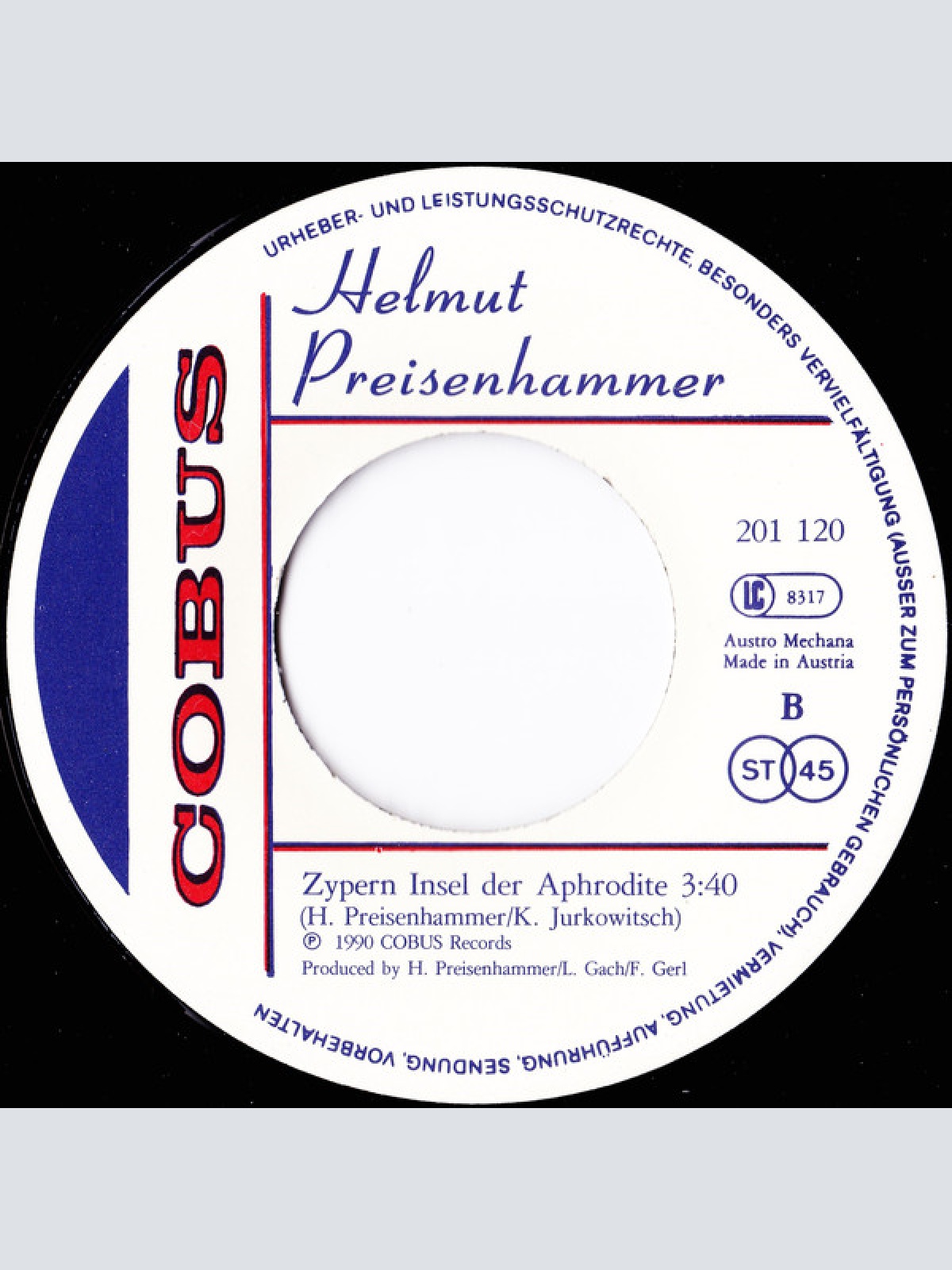 Vinyl / Helmut Preisenhammer - Zypern Insel Der Aphrodite