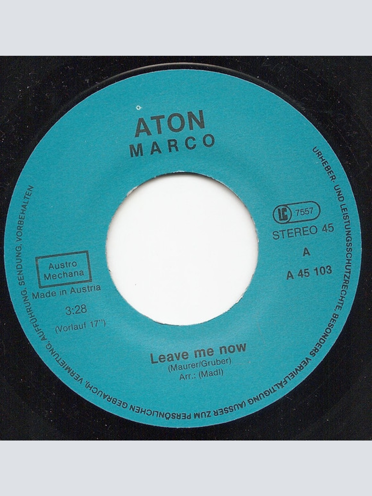 Vinyl / Marco (220) - Leave Me Now