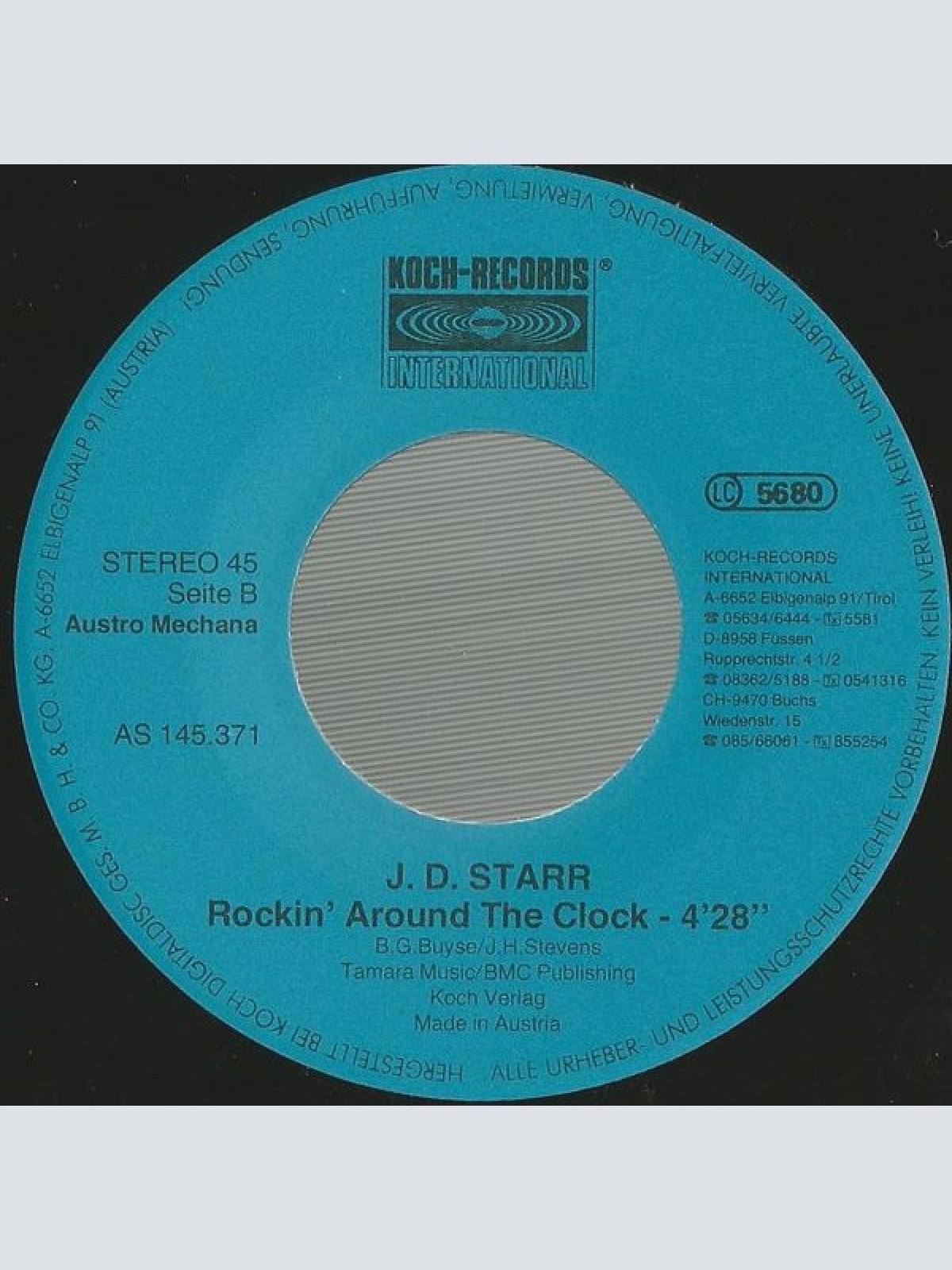 Vinyl / JD Starr - Rockin' You Around