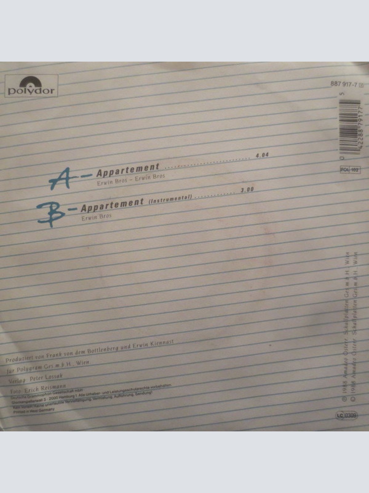 Vinyl / Erwin Bros - Appartement