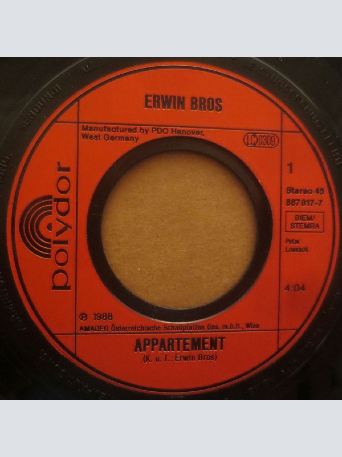 Vinyl / Erwin Bros - Appartement
