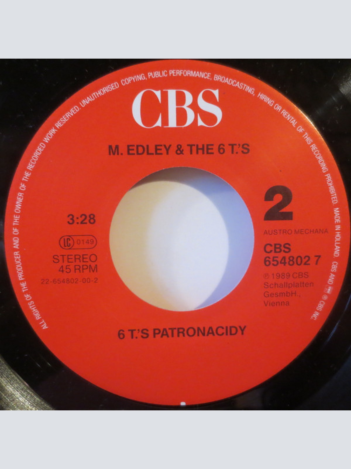 Vinyl / M. Edley & The 6 T.'s - Patrona Austria Mix