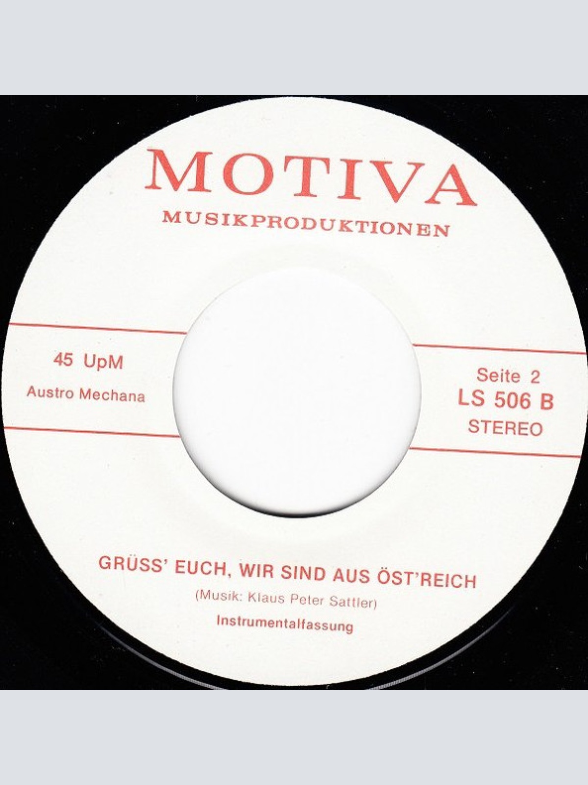 Vinyl / Chor Österreichischer Sportreporter - Grüß' Euch, Wir Sind Aus Öst'reich