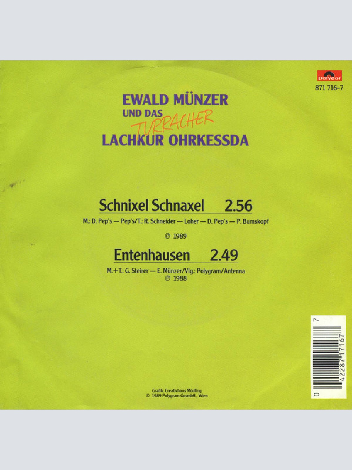 Vinyl / Ewald Münzer Und Das Turracher Lachkur Ohrkessda - Schnixel Schnaxel